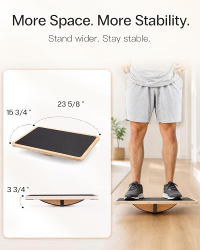StrongTek Wooden Balance Board, Basic Rocker or Advanced 360° Wobble