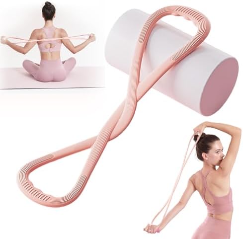 Figure 8 Fitness Resistance Band, 2025 New Elastic Bands for Working Out, Rubber Exercise Bands with Handles for Arm,Back Training, Exercise Equipment for Yoga, Pilates,Pilates