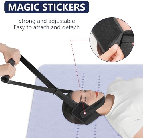 Adjustable Neck Stretcher & Portable Cervical Traction Device for Home，Relieve Neck Pain, Spinal Decompression and Posture Correction