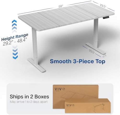 VIVO Dark Gray 60 x 30 in Standing Desk, DESK-KIT-1G6G-30