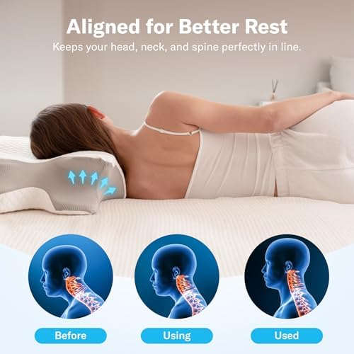 Alcedo Cervical Pillow for Cozy Sleep and Neck Pain Relief