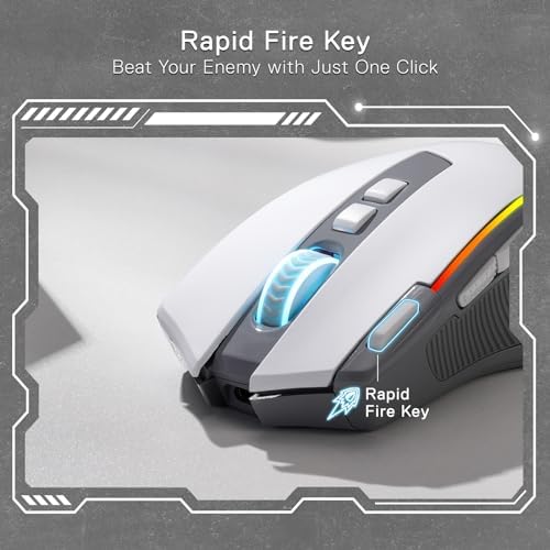 Redragon M612 Wireless RGB Optical Gaming Mouse 8000 DPI Remapping Keys
