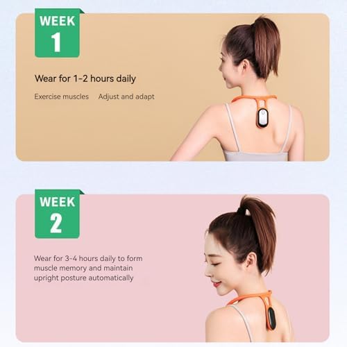 Smart Posture Trainer with Vibration Reminder for Men & Women (Orange)
