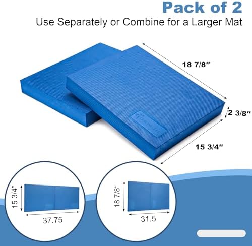 StrongTek Foam Balance Pad, Extra-Wide 19 x 15.8 x 2.4 in, Non-Slip TPE