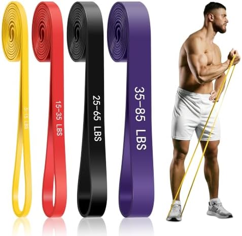 4-Level Resistance Bands for Working Out, Pull Up Assistance Bands