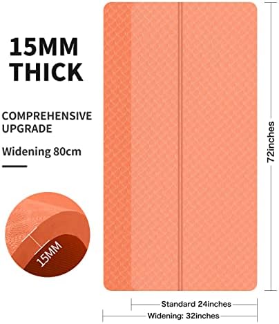 nuveti Large Exercise Mat - 15mm/20mm/30mm Thick Yoga Mat | Workout Mat for Fitness, Yoga, Pilates, Stretching & Floor Exercises for Women & Men with Free Carrying Bag