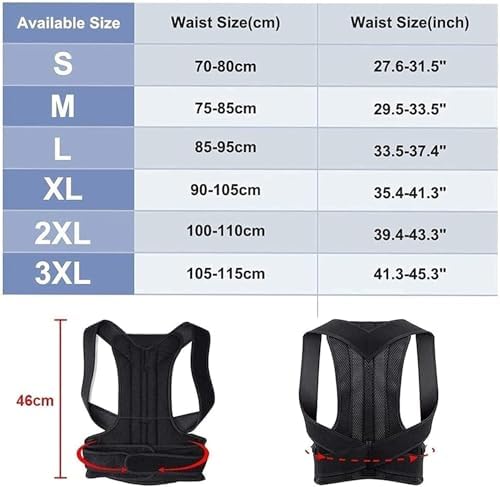 Back Brace Posture Corrector for Women and Men, Back Lumbar Support Shoulder Posture Support for Improve Posture Provide and Back Pain Relief(XX-Large)