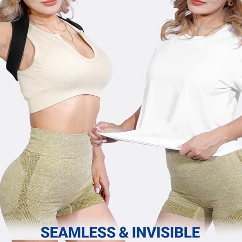 Posture Corrector for Women & Men, Adjustable Upper Back Brace Straightener