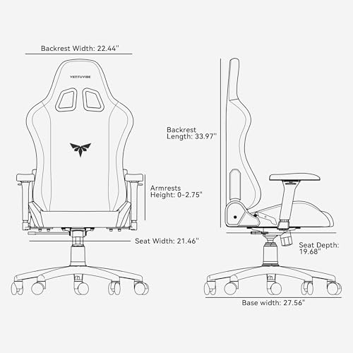 Gaming Chair - High Back Ergonomic Computer Chair with Lumbar Support, Video Game Chair-4D Adjustable Armrests,170° Reclining & 320lb Capacity,Game Chair for Home
