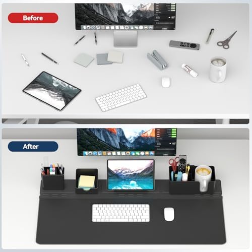 KDD Mouse Pad - Desk Mat with Phone Holder - Gaming Mousepad with Ultra-Smooth Surface, Non-Slip Base - Keyboard Mat for Home Office Gamer Accessories