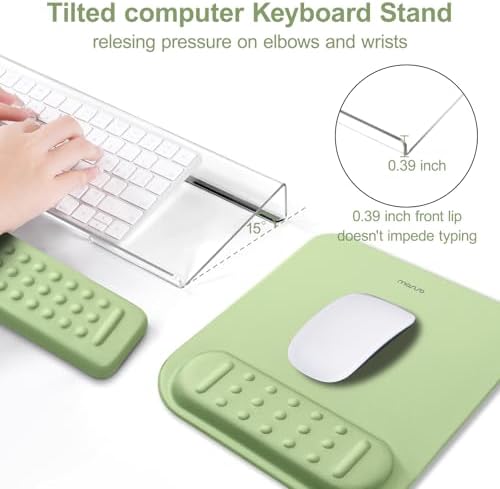 MOSISO Keyboard Stand&Wrist Rest Support for Keyboard &Mouse Pad Set