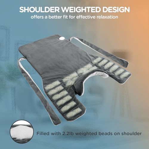 Comfytemp Heating Pad for Back Neck Shoulders, Weighted Electric Heated Pad