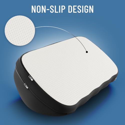 Everlasting Comfort Adjustable Cloud Foot Rest for Under Desk at Work with Pressure Point Nodes - Comfortable Memory Foam Office Foot Stool & Desk Pillow, Gaming & Home Accessories