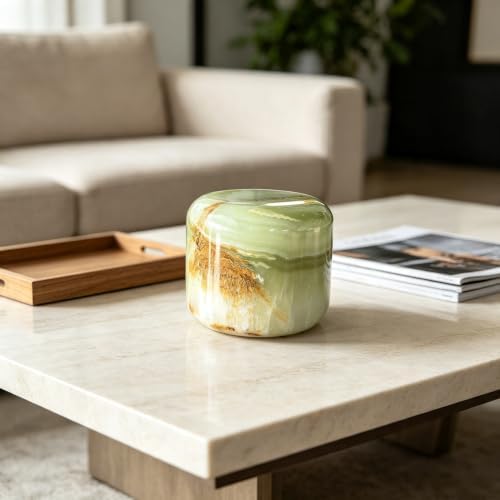 Natural Marble Lamp Cordless Pat Control Night Light Rechargeable Small Marble Table Lamp, Dimming Warm Glow Portable Stone Touch Lamp for Bedroom, Living Room, Decor Gift