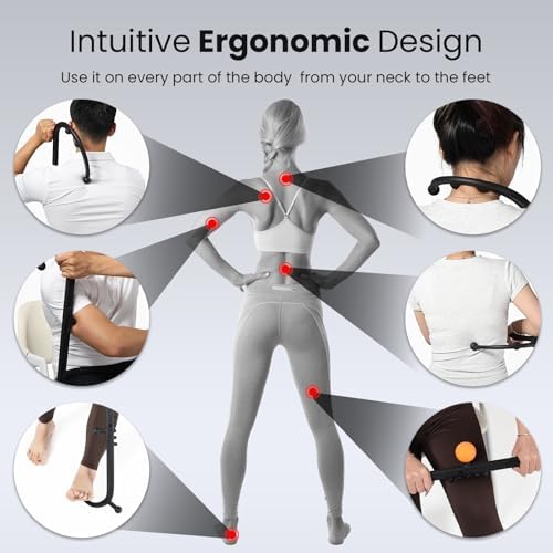 LiBa Trigger Point Massage Tool 11-Node, Collapsible S/C Curve
