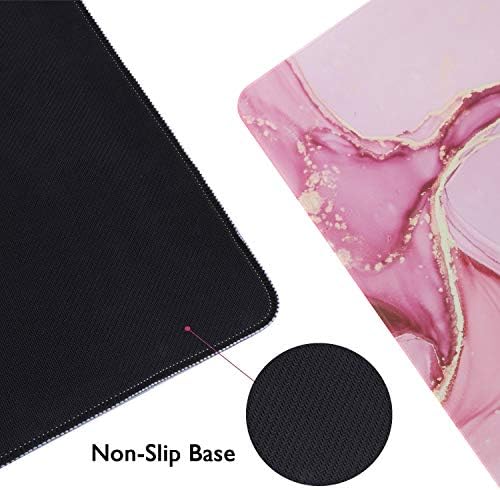 iCasso Extended Gaming Mouse Pad 35.4x15.7in Desk Pad,Glitter Marble