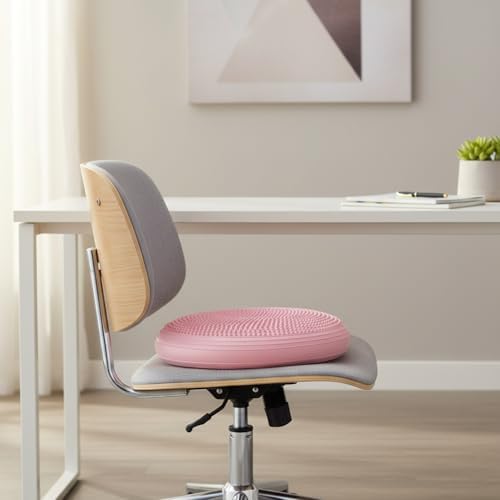 Inflatable Balance Disc Cushion, 13.4 Inch PVC Wobble Seat for Stability Training, Active Sitting Support for Office Chair or Home Gym Workouts