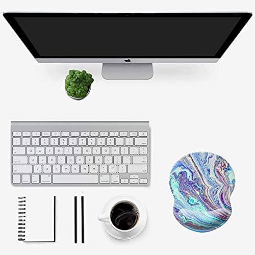 Mouse Pad with Wrist Support, Non Slip Mousepad Wrist Rest for Office, Computer, Laptop & Mac-Comfortable & Lightweight Ergonomic Support Mouse Mat(Pretty Marble-J)