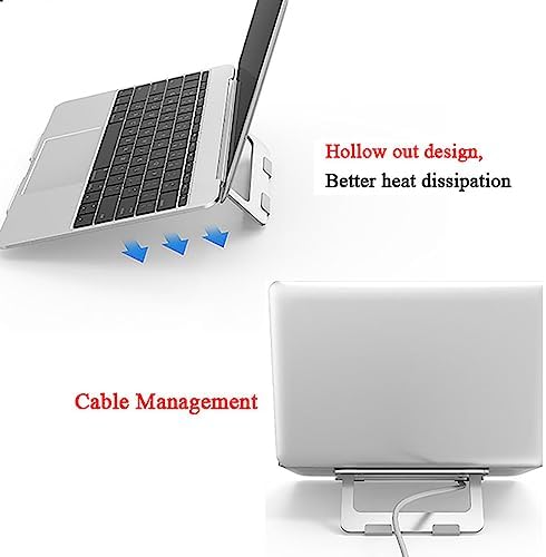 Laptop Stand Travel, Aluminum Portable Foldable Support Stand for 12-17" Laptops and Tablets (Silver)