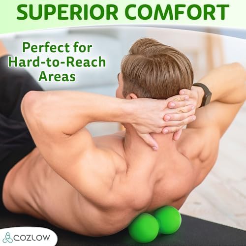 COZLOW Peanut Massage Ball - Deep Tissue Therapy, Pain Relief - Jade Green