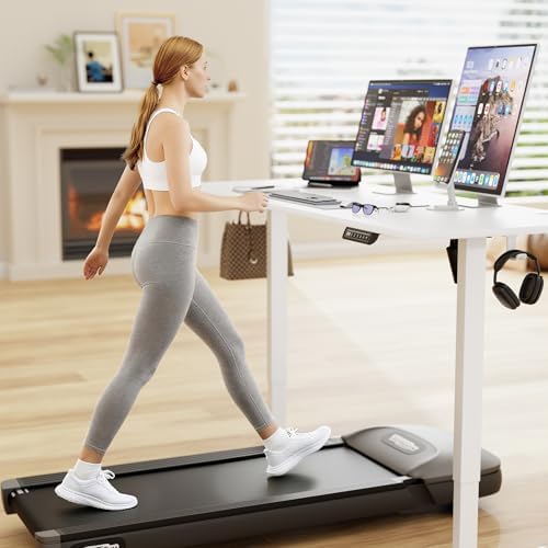 Furmax 63 Inches Electric Standing Desk, Home Office Desk with Phone Holder