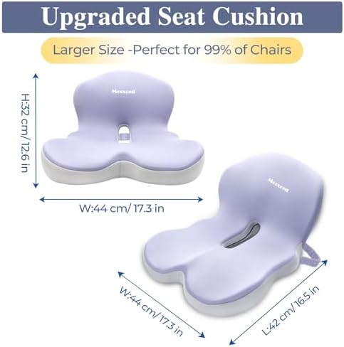 Car Seat Cushion with Lumbar Support Pillow, Seat Cushion for Driving