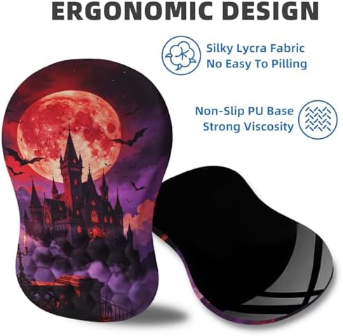 Ergonomic Mouse Pad with Wrist Rest, Memory Foam Wrist Support,Massage Bump