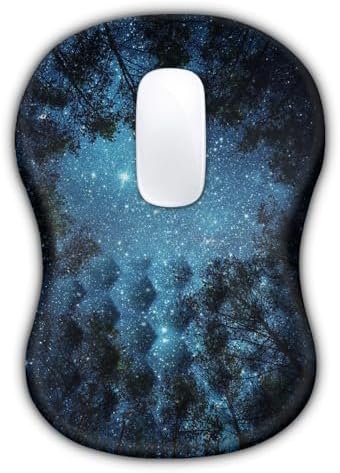 Mouse Pad Wrist Support, Ergonomic Mouse Pad with Massage Dot, Comfortable Computer Mouse Pad for Laptop, Wrist Rest Pain Relief Mousepad with Non-Slip PU Base for Office & Home, 12 x 8 in