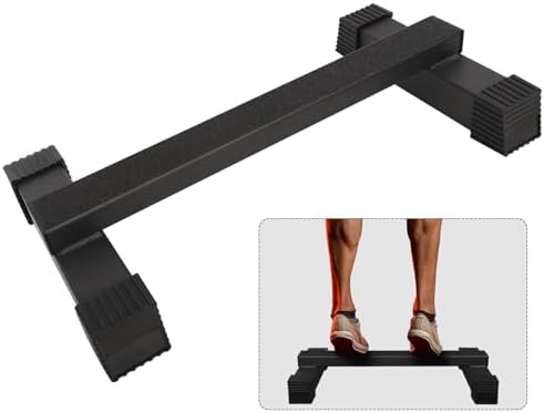 Steel Calf Raise Bar: Standing Calf Raise Machine - Calf Stretching Squat Foot Leg Stretch Block