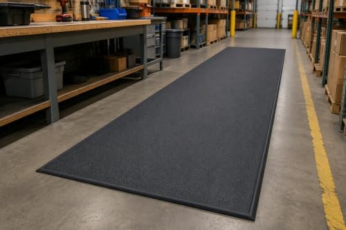 Guardian 24041201 Soft Step Anti-Fatigue Floor Mat, Vinyl, 4'x 12', Black