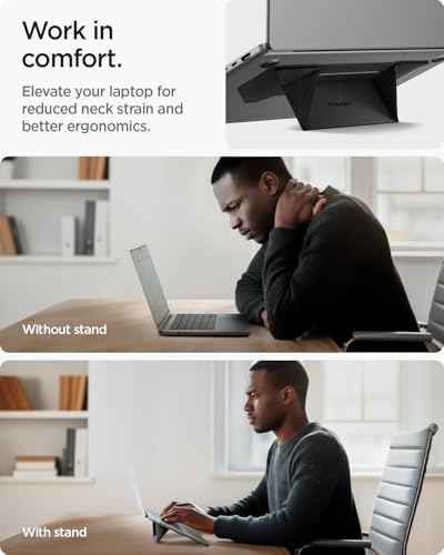 Spigen Slim Fold Adhesive Laptop Stand Foldable Portable