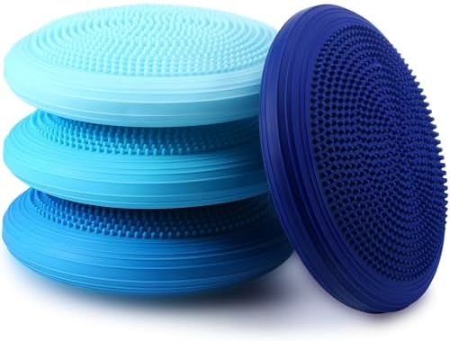 Libima 4 Pcs Wiggle Seat Inflated Wobble Cushion for Kids