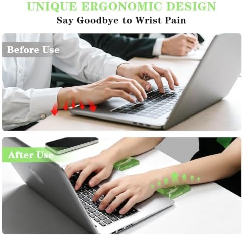 Ergonomic Gel Wrist Rests for Laptop 2pcs - Green