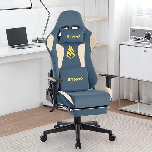 Symino Ergonomic Gaming Chair with 155° Recline & Footrest