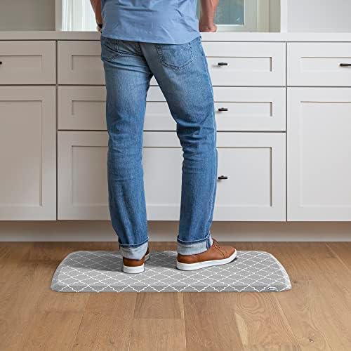 GelPro Elite Trellis Light Grey Kitchen Comfort Mat, 20" x 36
