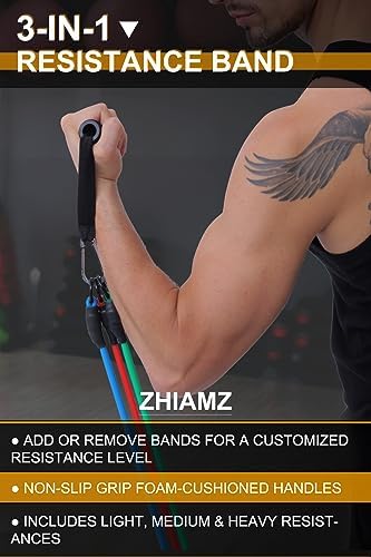 Resistance Bands with Handles, Exercise Bands with Handles, Door Anchor