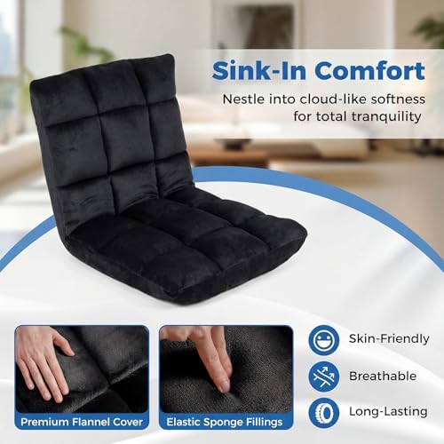 COSTWAY Floor Chair, 14 Positions Adjustable Floor Gaming Chair