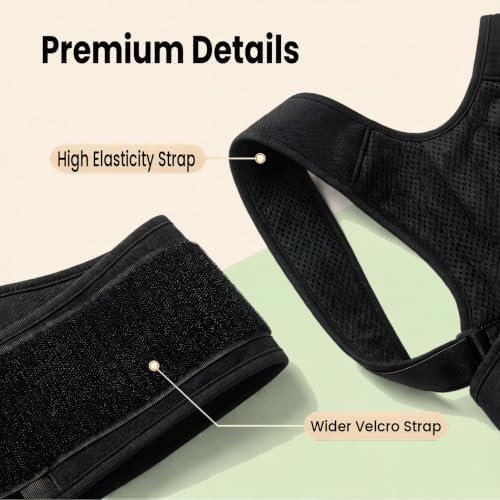 Back Posture Corrector for Women - Upper Back Brace Support, Black XXL