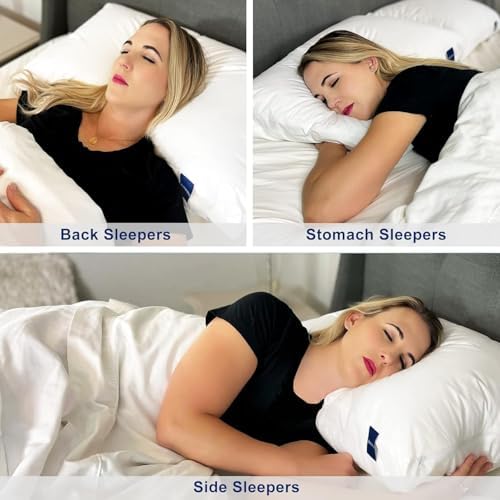 ACCURATEX Pillows Queen Size Set of 2, Adjustable Hybrid Pillow 2 Pack