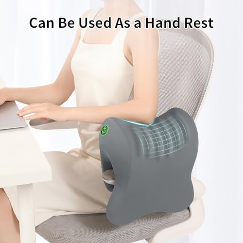 Ergonomic Office Chair Headrest, Adjustable Neck Support Pillow with Removable Washable Cover, Universal Head Rest Attachment for Office Chairs, Wheelchairs, Desk Chair Napping (Gray)