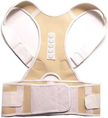 DSMYYXGS Adjustable Magnetic Posture Corrector Corset Back Brace Back Belt Lumbar Support Straight Corrector for Men Women S-XXL (Color : Black, Size : Large)