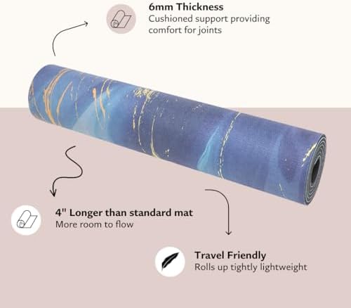 Shakti Warrior TPE Yoga Mat (72 inch x 24 inch x 6mm Thick)