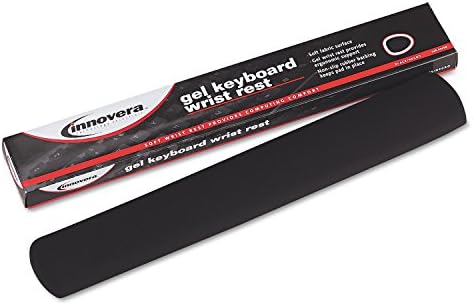 Innovera Fabric-Covered Gel Keyboard Wrist Rest, 19 x 2.87, Black
