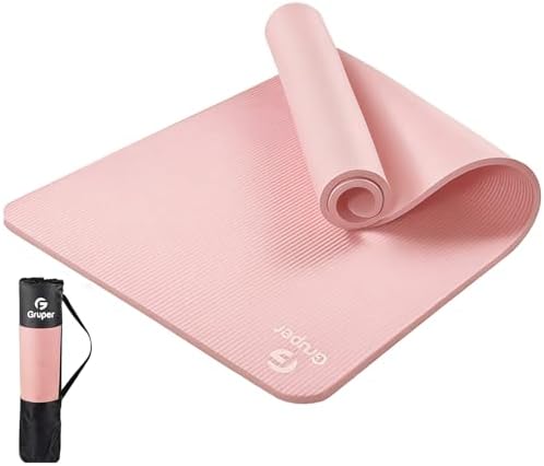 Gruper Yoga Mat Non Slip, 10/15mm Thick NBR Extra Thick Yoga Mat