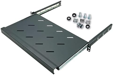 Electriduct 1U Keyboard Tray - Fully Extendable Universal 19" Rack Mount Sliding Shelf for Network Equipment Server Cabinet Enclosure with 3-Rail System and Mounting Hardware - 10.8" Deep