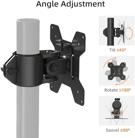 Suptek Single Head and Plate Vesa Pole Monitor Mount Bracket for Suptek Monitor Mount,2 Pack(MD6TB-2)