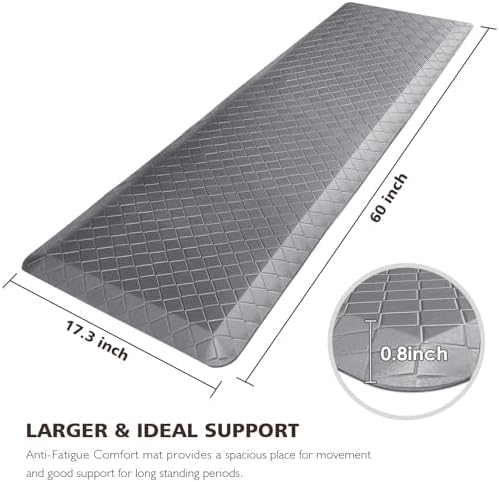 HappyTrends Kitchen Floor Mat - 4/5 Inch Thick Anti-Fatigue Kitchen Rug