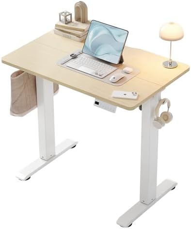 YDN Electric Standing Desk, 32x19 Inch, Nature