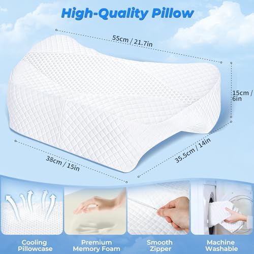 Side Sleeper Pillow with Arm Hole, Shoulder Relief System for Rotator Cuff