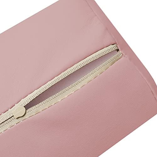 Saloniture Half Round Neck Massage Table Bolster Pillow Pad - 13 x 6 x 3 Inch - Pink